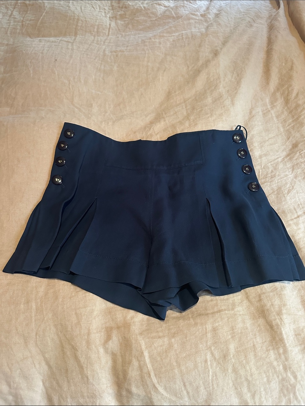 Anthropologie LEIFSDOTTIR Women's Shorts navy Mini 3in inseam  Sailor Size 10